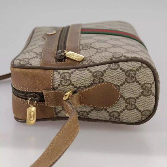 GUCCI Web Sherry Line GG Supreme Shoulder Bag - Picture 12 of 16